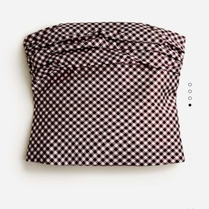 Brand new with tags! Black gingham strapless!